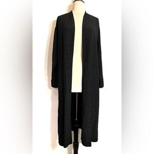 Eileen Fisher Long Open Cardigan Size Small